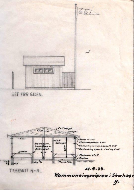 Boldklubben 1939. Omklædningsrummet på Heilmannsvej